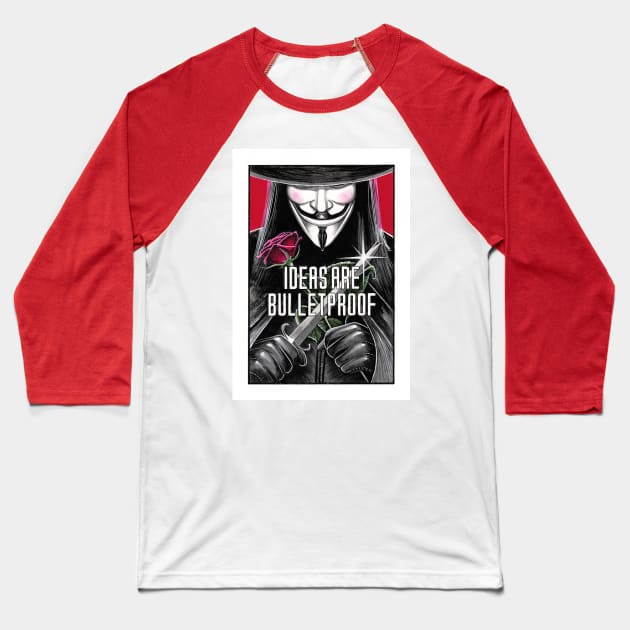 V for Vendetta - Inktober 2020 Baseball T-Shirt by Jomeeo